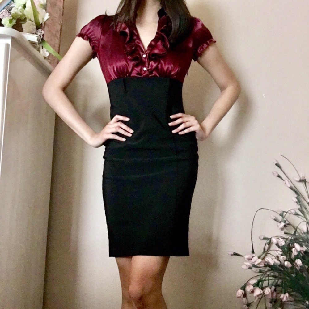 Sleek Maroon Dress